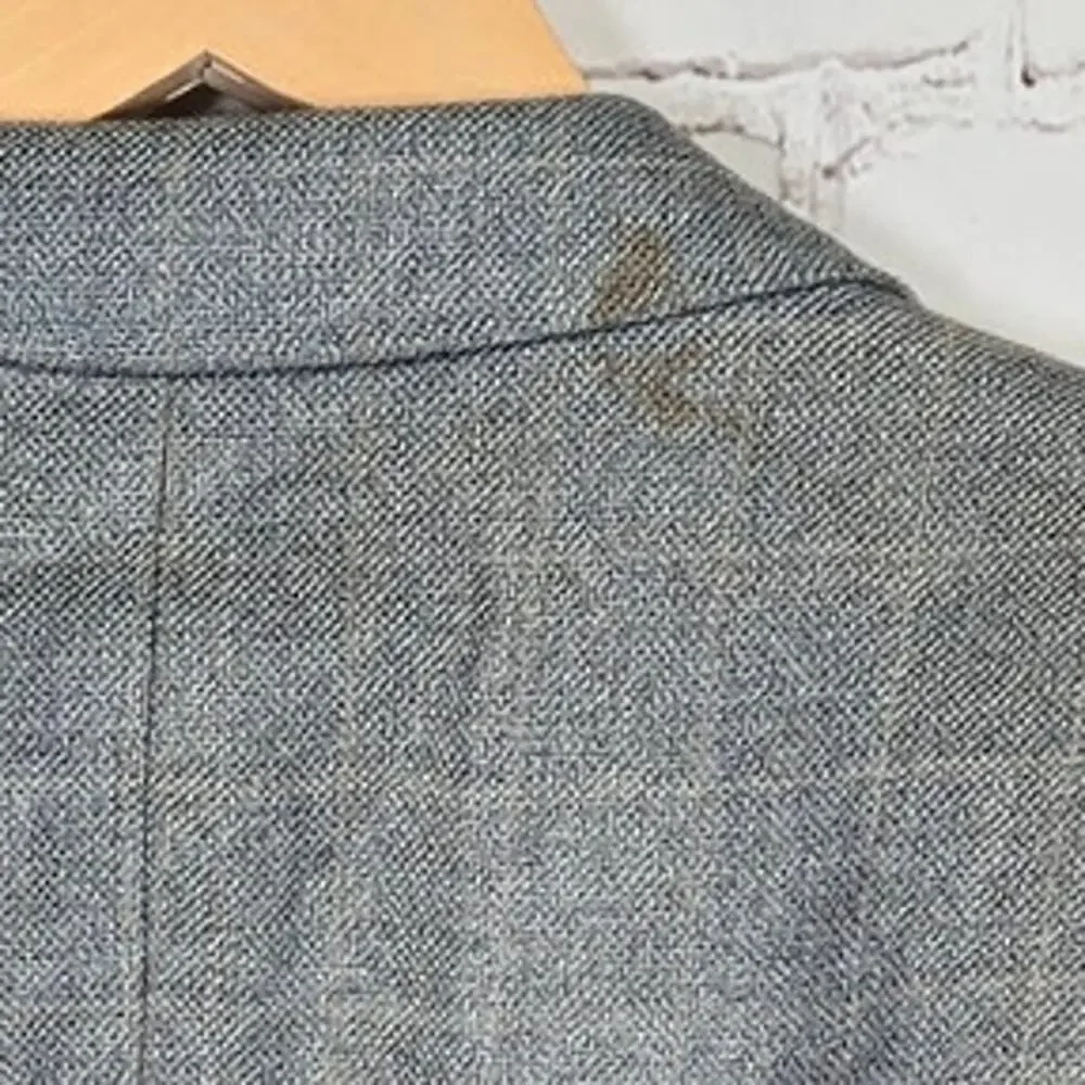 Friend Italy Collection For Man Wool Linen‎ Blend Blazer Jacket Blue Plaid 50S